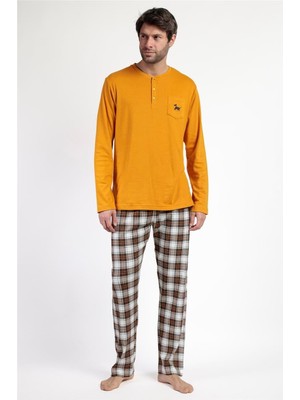 Admas Lou Lou Returns Men's Pajama Set Mustard