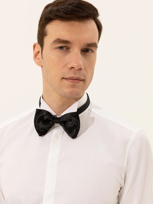 Cacharel White Slim Fit Tuxedo Shirt