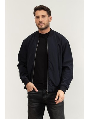 Karl Lagerfeld Men's Bomber Jacket Parlement Blue