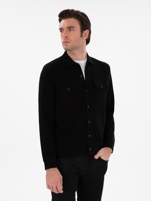 Cacharel Black Regular Fit Knit Cardigan