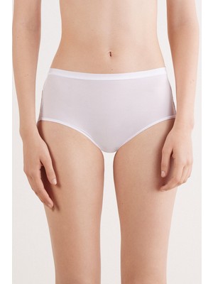 Intimissimi High Waist Microfiber And Lace Briefs