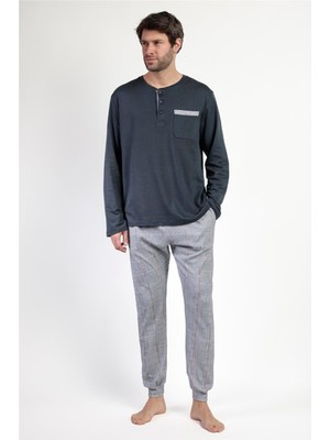 Admas Harris Men's Pajama Set Grey