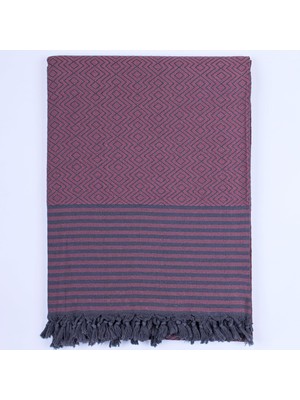 Tr Püskül Çift Kişilik Yatak Örtüsü ve Pike |%100 Pamuklu Ince Hafif Yazlık Battaniye | Boho Dekoratif Koltuk Örtüsü | Çok Amaçlı Çeyizlik Günlük Kullanım (Gül Kurusu, 200X250 cm Çift Kişilik Pike)