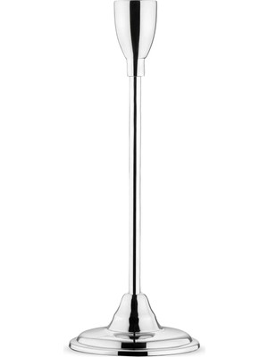 Jumbo Fortuna Silver Medium Candle Holder - Steel