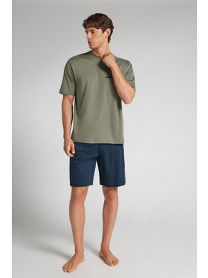 Intimissimi Mercerized Cotton Short Pajamas Filo Premium
