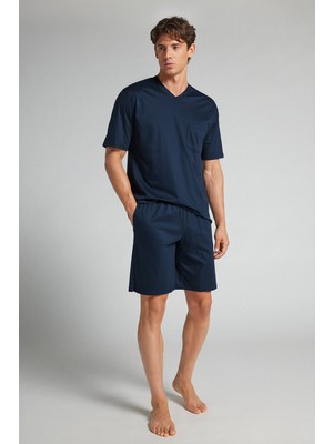 Intimissimi Mercerized Cotton Short Pajamas Filo Premium
