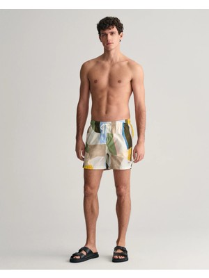 Gant Men's Yellow Patterned Swim Shorts
