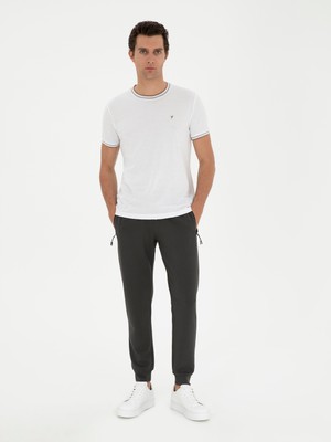 Cacharel Grey Slim Fit Elastic Cuff Sweatpants