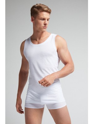 Intimissimi Crew Neck Extrafine Pima Cotton Tank Top