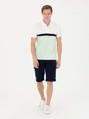 Cacharel Navy Slim Fit Denim Bermuda Shorts