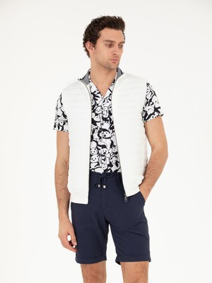 Cacharel Ecru Lightweight Quilted Puffer Vest