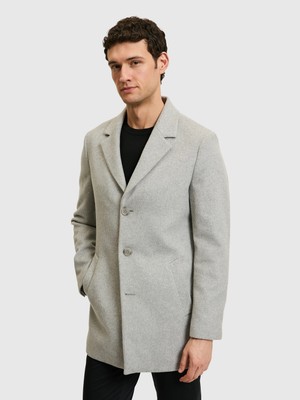 Cacharel Grey Extra Slim Fit Overcoat