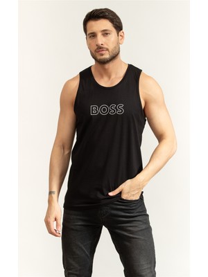 Boss Beach Tank Top Men's Sleeveless T-Shirt Black