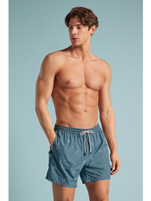Intimissimi Crab Embroidered Swim Trunks
