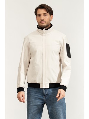 Boss Ow Hexatech Men's Bomber Jacket White