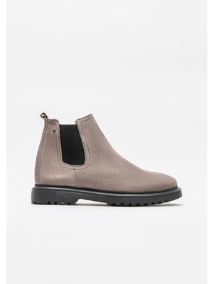 Elle Men's Mink Color Leather Casual Boots