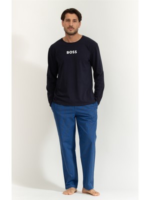 Boss Men's Pajama Set Blue