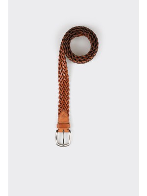 Elle Men's Tan Leather Belt
