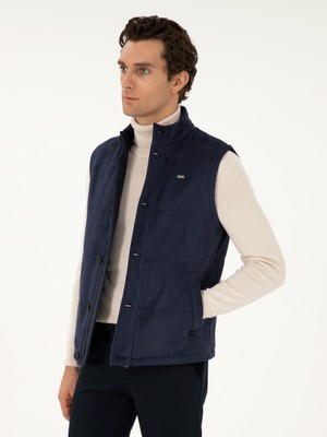 Cacharel Navy Suede Vest