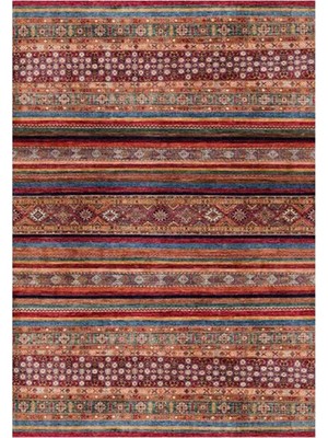 Tr Gloria TD408 Multi Şal Desen Dokuma Saçaklı Kilim, Multi, 100 x 300