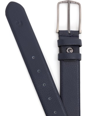 Cacharel Navy Classic Leather Belt