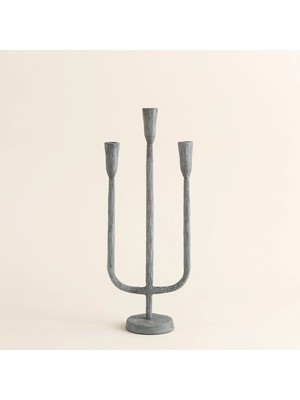 Chakra Hanner 3-Piece Candlestick Grey