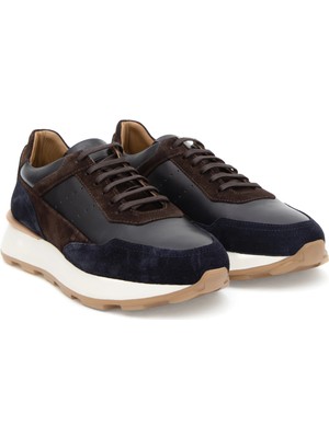 Cacharel Navy Eva Sole %100 Leather Sneakers