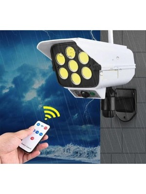 Tr 4 Adet Güneş Enerjili Sokak Lambası Sahte Kamera Solar Bahçe Lambası Solar Armatür 3mod 77 LED