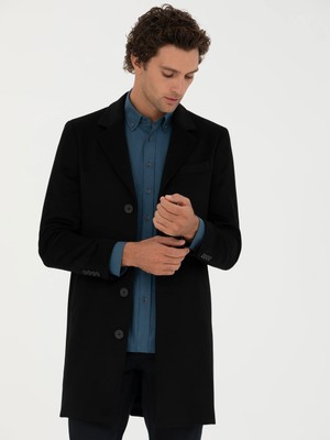 Cacharel Black Cashmere Overcoat