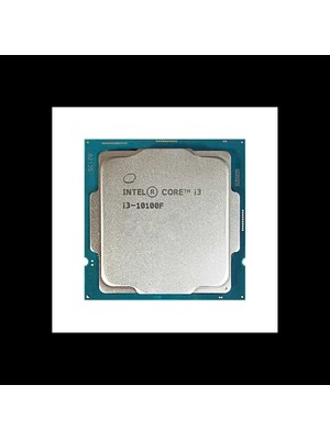 Intel I3-10100F 4 Core, 3.60GHZ, 6mb, 65W,  LGA1200,10.NESIL, Tray, (Dahili Grafik Yok, Fan Yok)