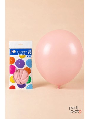 Hbk Balon Hbk Lateks Pembe Balon 24 Inç 60 cm 3 Adet, Büyük Boy Pembe Doğum Günü Nişan Düğün Parti Balonu
