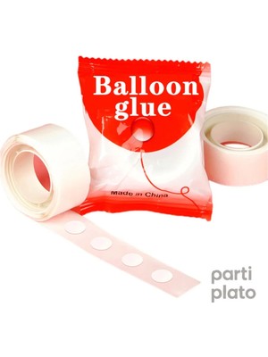 Parti Plato Çift Taraflı Şeffaf Balon Yapıştırıcı (100'LÜ Rulo) - Dekorasyonunuzu Pratikleştirin!!