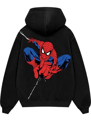 Sekizbiraltı Amazing Baskılı Siyah Oversize Unisex Hoodie