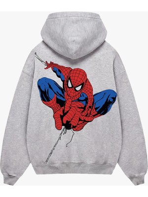 Sekizbiraltı Amazing Baskılı Açık Gri Oversize Unisex Hoodie