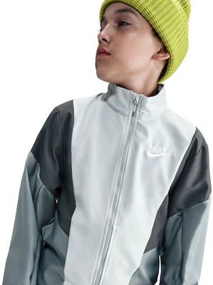 Nike K Nsw Tracksuıt Wvn Fz Gri Erkek Çocuk Eşofman Takımı HQ9314-084