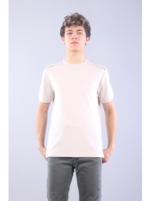 Mckanzie 4625 Modal Kumaş Omuz Trikolu O Yaka T-shirt