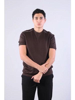 Mckanzie 4625 Modal Kumaş Omuz Trikolu O Yaka T-shirt