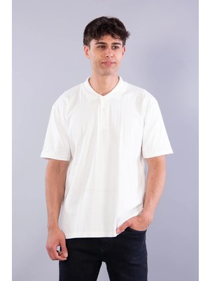 Mckanzie 4051 Düğmeli Yakalı Kendinden Şeritli T-shirt