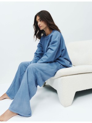 Marks & Spencer Pamuk Karışımlı Geniş Paça Pijama Altı