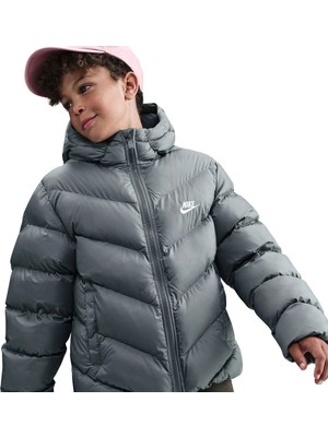 Nike K Nsw Tf Adp Puffer Gri Erkek Çocuk Mont HQ4976-084