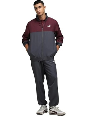 Puma Woven Colorblock Tracksuit Gri Erkek Eşofman Takımı 68817344