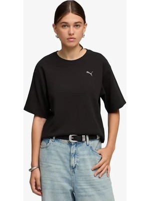 Puma Ess Elevated Tee Siyah Kadın T-Shirt 69181301
