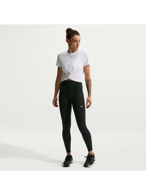Nike W Nk Df One Hr Tıght Useam Siyah Kadın Tayt HJ9195-013