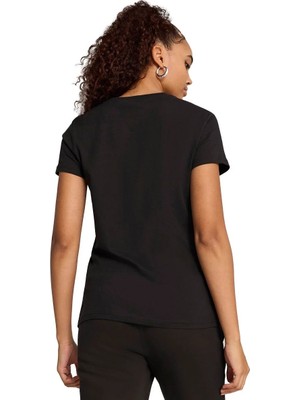Puma Ess No. 1 Logo Tee Siyah Kadın T-Shirt 68237001