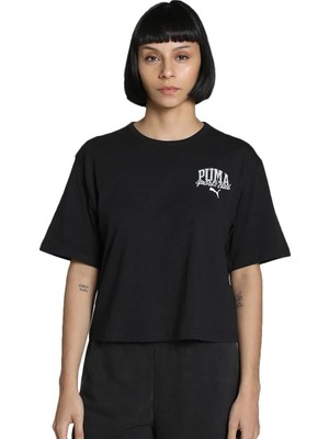 Puma Puma Class Relaxed Crop Tee Siyah Kadın T-Shirt 68503001
