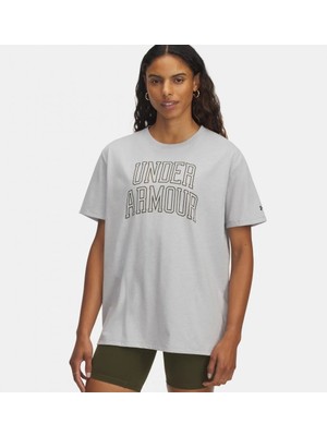 Under Armour Rival Os Campus Tee Gri Kadın T-Shirt 6007883-012
