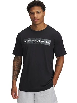 Under Armour Ua Camo Chest Strıpe Ss Siyah Erkek T-Shirt 1376830-002