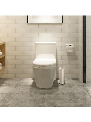 Store Metal Wc Fırçası, Krom Tuvalet Temizleme Fırçası, Paslanmaz Çelik Saplı, Dayanıklı ve Hijyenik Banyo Aksesuarı