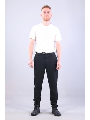 888 Yancep Beli Ipli Lastikli Kumaş Jogger Pantolon