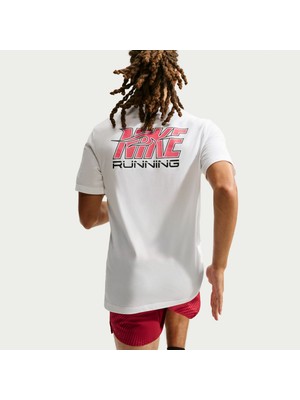 Nike M Nk Df Tee Std Strıde Prnt Pk Beyaz Erkek T-Shirt IM5319-100